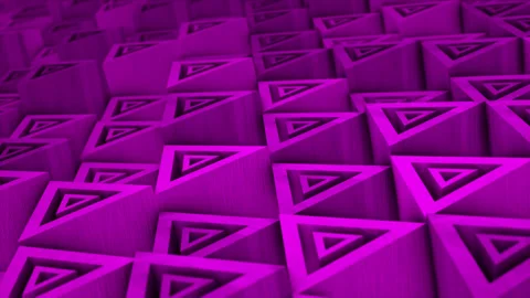 Pink color 3d geometrical triangular block moving up and down background Stock Footage 227716159