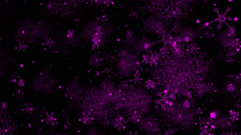 Pink color 3d mesh of tech elements and neurons, Technology background Stock Footage 231360603