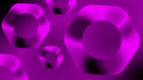Pink color abstract pattern rotating hexagonal shape background Stock Footage 222033567
