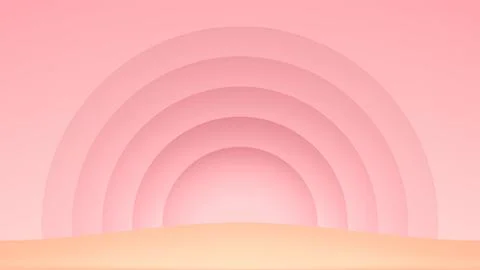 A pink color circle background for objects Illustrazione stock