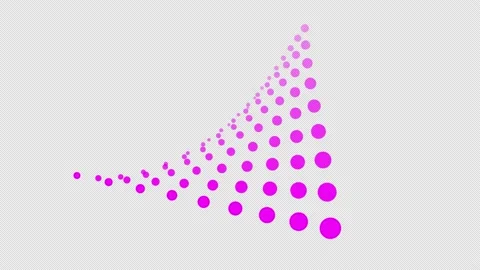 Pink color Circular dot grid moving in 3 dimension Stock Footage 226976219