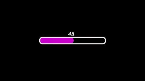 Pink color glowing loading bar on black background. イラスト素材