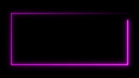 Pink color rectangle empty neon line animation. Stock Footage 291946014