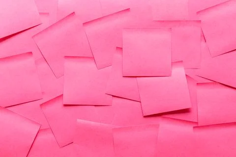 Pink color sticky notes as a background 스톡 사진