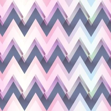 Pink color zigzag seamless pattern Stock Illustration