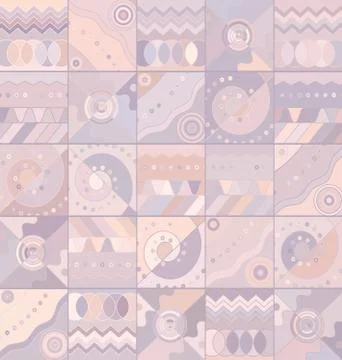 Pink colored background image abstract ornament figures Stock Illustration