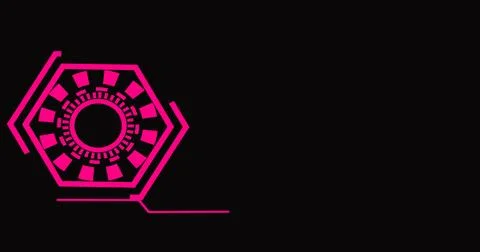 Pink colored futuristic lower third in the high resolution. Element of hud .. Stock Illustration