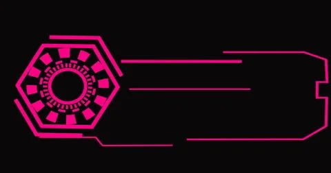 Pink colored futuristic lower third in the high resolution. Element of hud .. Illustrazione stock