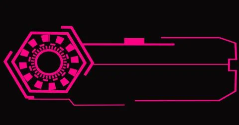 Pink colored futuristic lower third in the high resolution. Element of hud .. Illustrazione stock