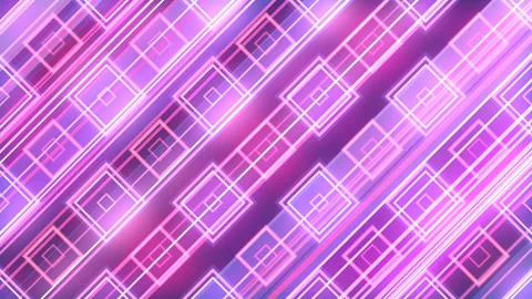 Pink colored geometric shapes. Computer generated 3d rendering loop animation Stock Footage 113610039