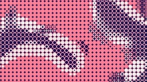Pink colored halftone background template loop animation 3d render HD resolution 스톡 동영상 133227178