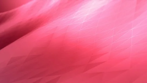 Pink colored waving low polygonal surface template. Triangular geometry Stock Footage 124020867