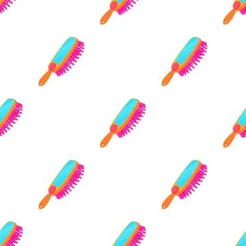 Pink comb brush pattern seamless vector Illustrazione stock