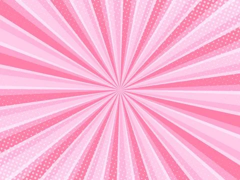 Pink comic background with halftone, pop art style effect. Illustrazione stock