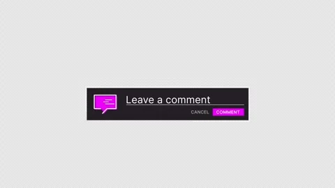 Pink Comment CTA Animation with Thanks and Posted Text Transparent Video stock 347258696