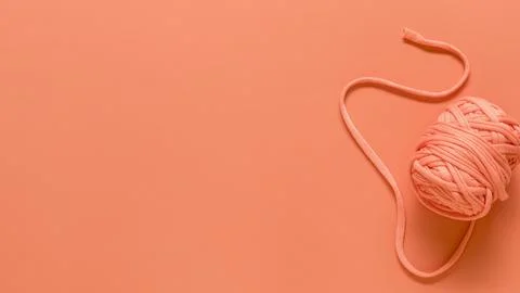 Pink composition with thread Stock Photos