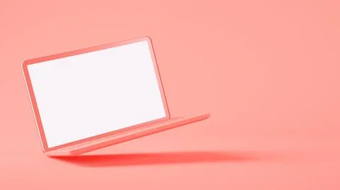 Pink computer Illustrazione stock