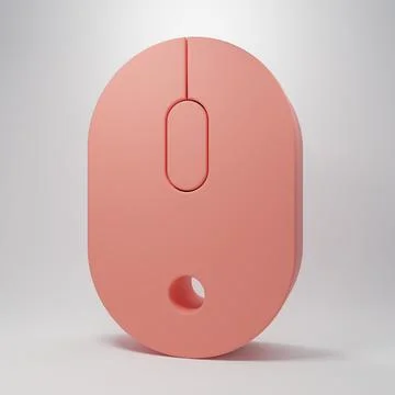Pink Computer mouse icon isolated on pink background. Optical with wheel sy.. Stock Illustration