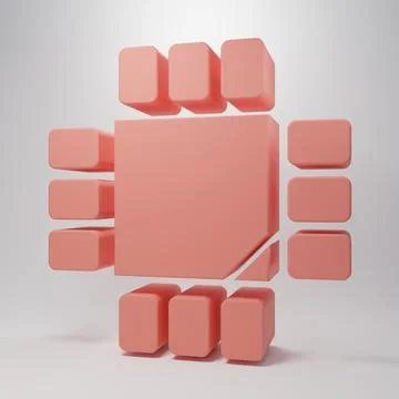 Pink Computer processor with microcircuits CPU icon isolated on pink backgr.. イラスト素材