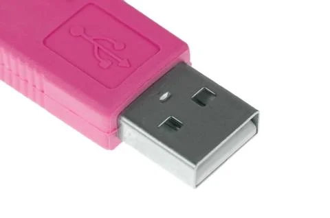 Pink computer usb 2.0 cable Stock Photos