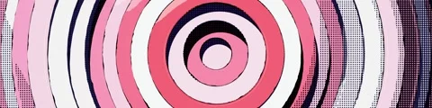 A pink concentric circle cartoon dynamic background plays in a loop 動画素材 340124571
