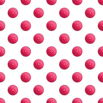Pink concentric circles pattern creating a seamless background texture Stock Illustration