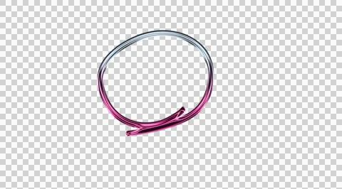 Pink concentric heart shaped lines on dark background transparent background Ilustração Stock