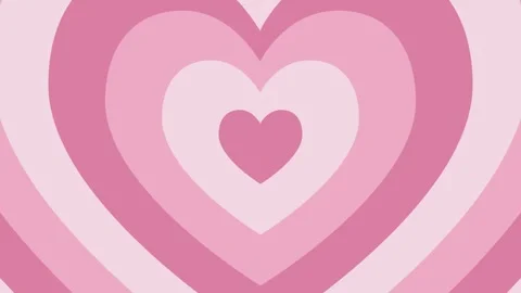 Pink Concentric Hearts Loop Background - Valentines Day or Love Concept Stock Footage 311560603