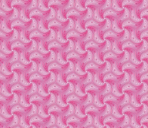 Pink concentric lines on white background. Seamless vector pattern. Stock Illustration