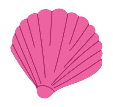 Pink conch shell Stock Illustration