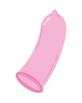 Pink condom open Stock-Illustration