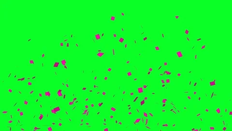 Pink confetti explode on green screen. Festive effects. Stock Footage 279765207