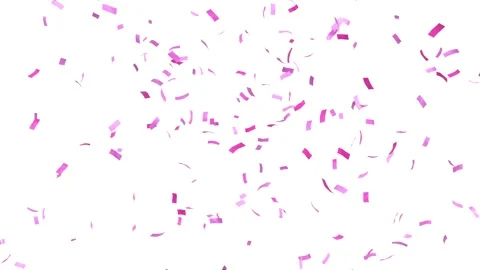 Pink confetti explosion on white background for gender reveal - 3D renderin.. Video stock 267088850