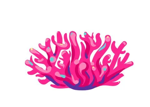 Pink coral on white background Stock Illustration