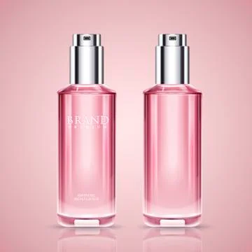 Pink cosmetic container Stockillustratie
