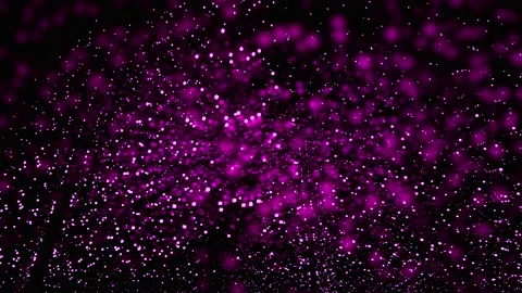 Pink cosmic background with flying particles. Design. Tiny small space dust 스톡 동영상 210235726