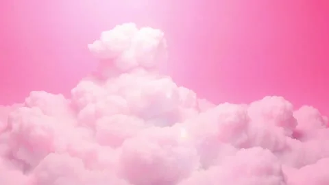 Pink Cotton Candy Clouds: Sweet Dreams Above - Use for Children's Content, Play Stock Footage 330319233