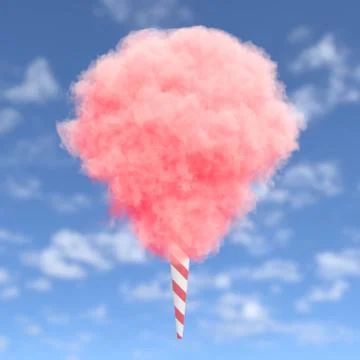Pink cotton candy イラスト素材