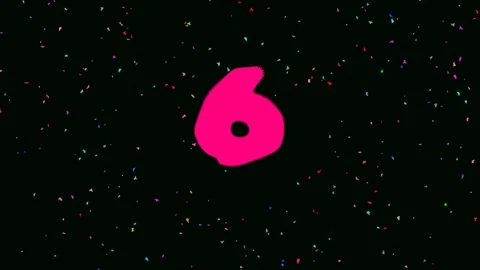 Pink Countdown 10 to 1 With Colorful Confetti on Black Background 스톡 동영상 343026594