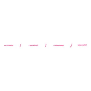 Pink crayon dashed line with dots, vector important underlined, handwriting イラスト素材