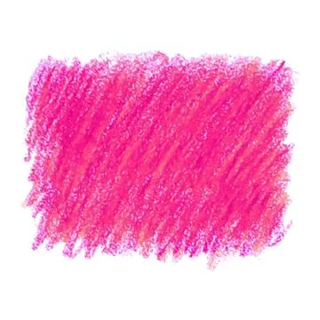 Pink crayon scribble texture stain isolated on white background Stock Illustration