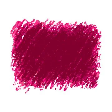 Pink crayon scribble texture stain isolated on white background Illustrazione stock