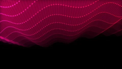 Pink Crimson Wavy Dot Grid Cloud Surface, Red Flowing Mesh Wave Stock Footage 332739398