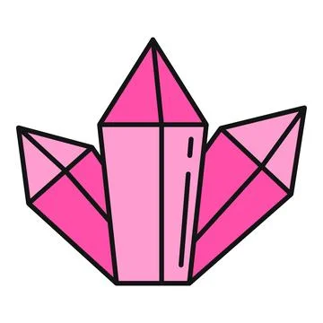 Pink crystal cluster vector illustration for design Stock Illustration
