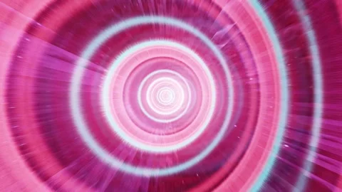 Pink Crystal Nebula Space Rings Astronaut Travel Seamless VJ Loop Stock Footage 333403297