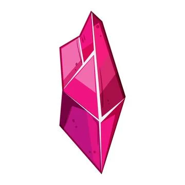Pink crystal shards forming abstract energy element Ilustración de archivo