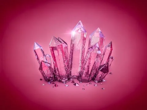 Pink Crystals Illustrazione stock