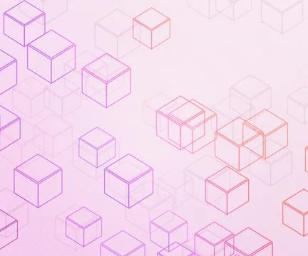 Pink cubes background Stock Illustration