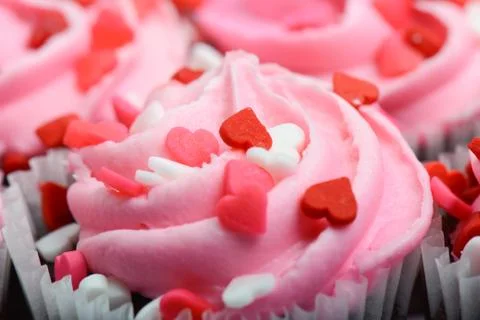 Pink cupcake close up Foto stock
