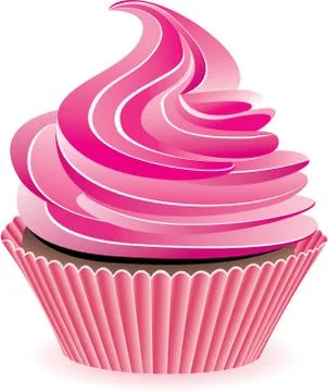 Pink cupcake Stock Illustration